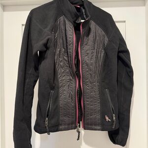 Harley Davidson Black and Pink Jacket with Ribbon Detail